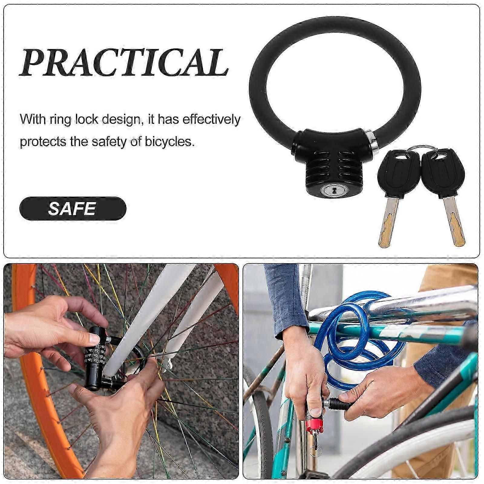 Portable Bike Lock Multi-Function Lock for Bicycle Use Black - Image 3