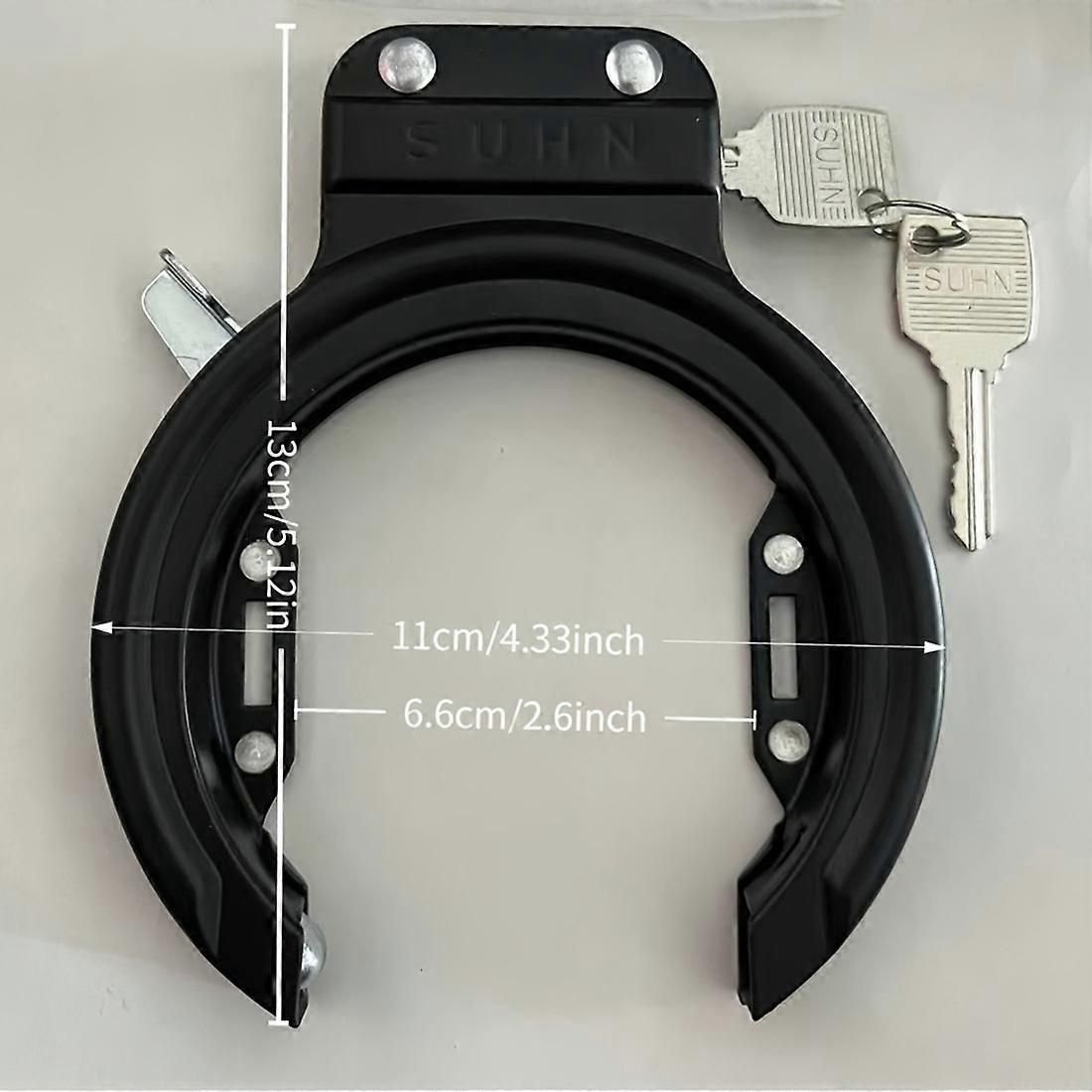 Outdoor Bicycle Horseshoe Lock - Fully Enclosed Steel Pipe Anti-Theft Lock with 2 Keys for Bicycles, Cycling and Gifts - Image 2