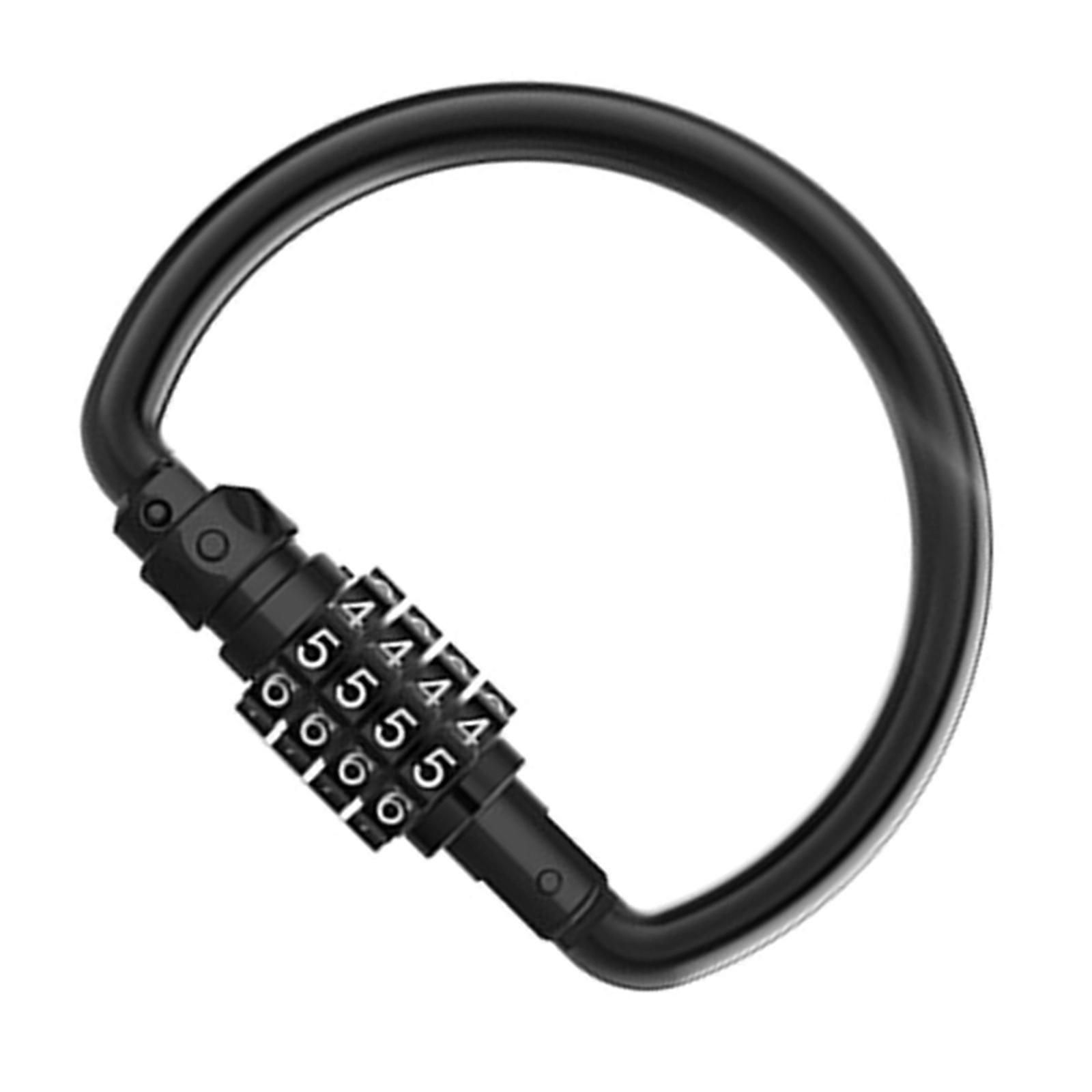 Secure 4 Digits Regulable Combination Padlocks Rustproof Zincs Alloys Bike Lock for Bicycles Storage Lockers -Black - Image 1