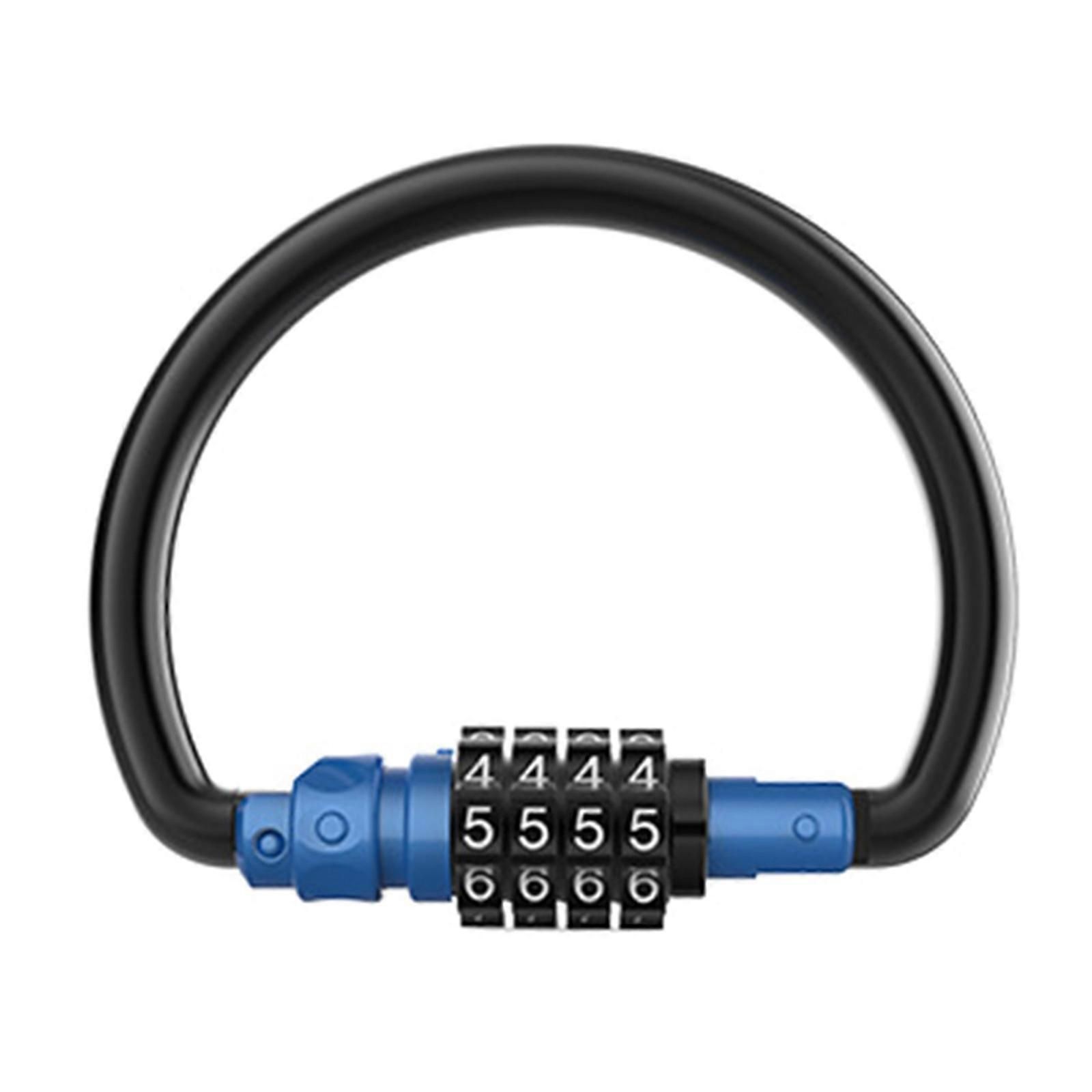 Secure 4 Digits Regulable Combination Padlocks Rustproof Zincs Alloys Bike Lock for Bicycles Storage Lockers -Blue - Image 1