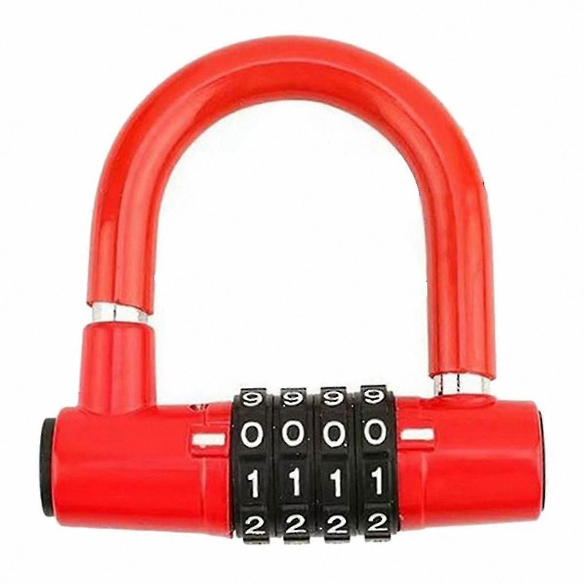 4 Digit U-Shape Bicycle Lock, Anti-Theft Security Code Lock - Image 1