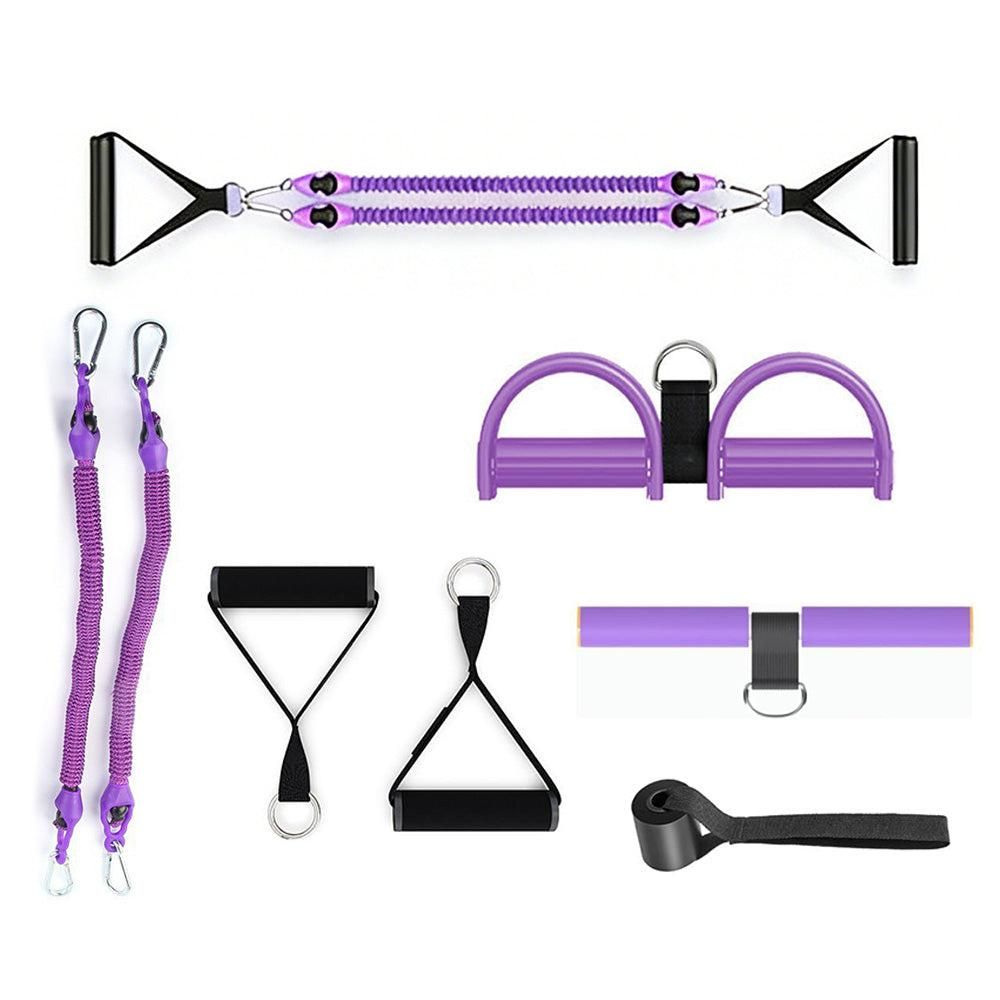 1 Set 4-in-1 Resistance Band Pedal Puller for Sit-Up Home Gym Yoga Pilates - 3 Tubes - Image 4