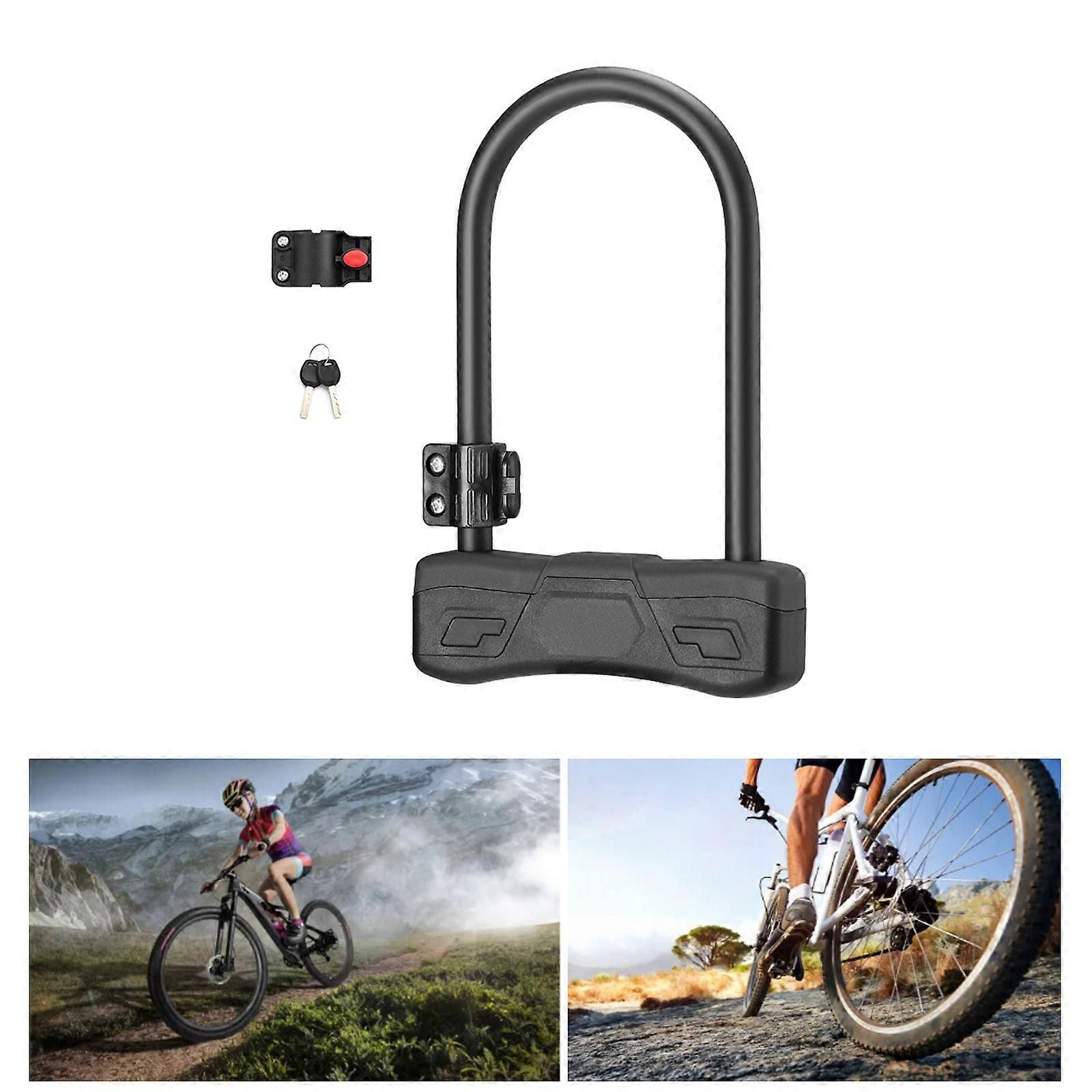 Durability Bike Lock Rusts Resistant Bicycles Lock Multifunction Key Lock for Various Cycling Enthusiasts -Orange - Image 2