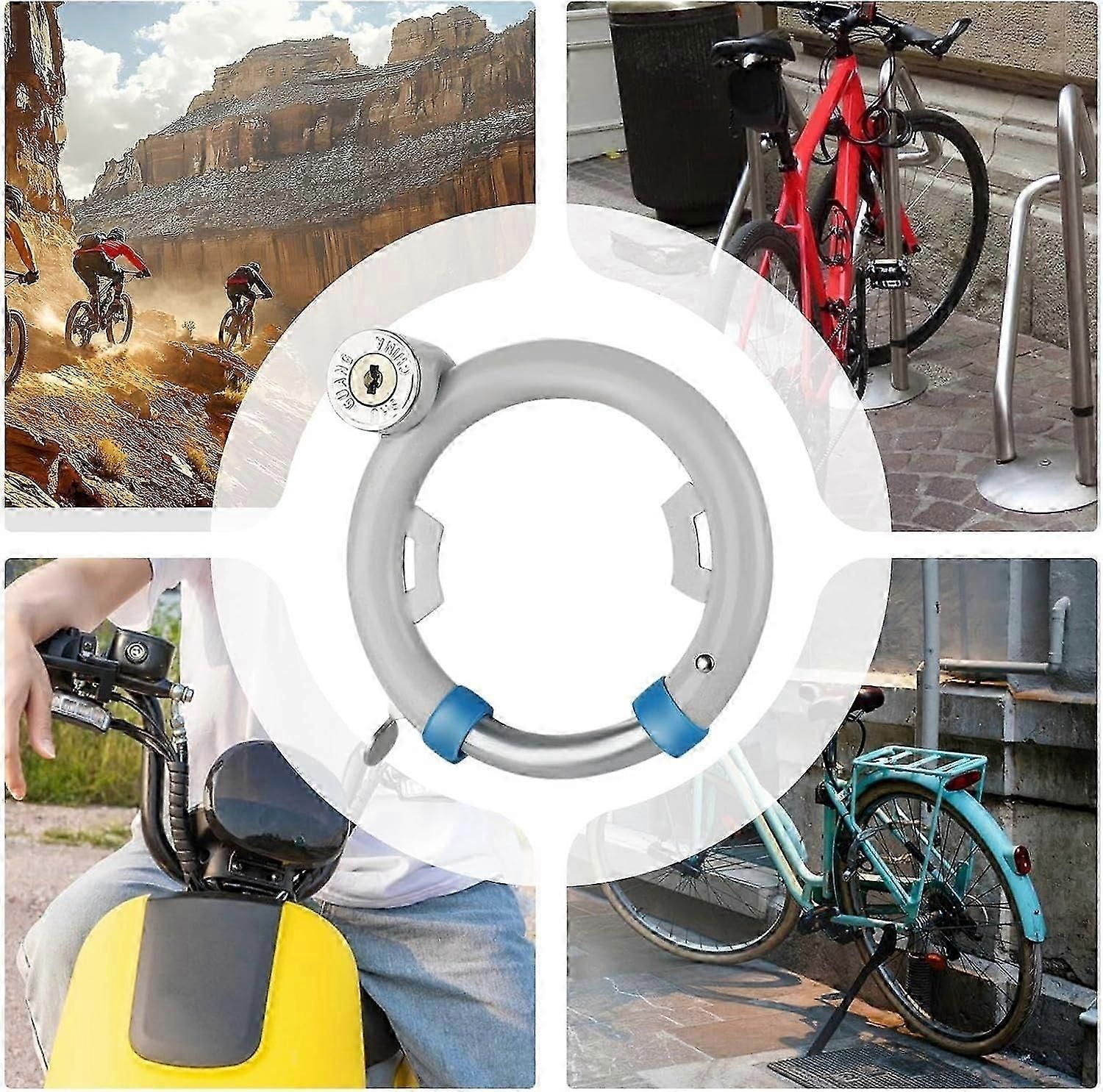 Bicycle lock, heavyduty antitheft security locks, brake locks for security discs, multifunctional round podlock, weatherproof construction - Image 4