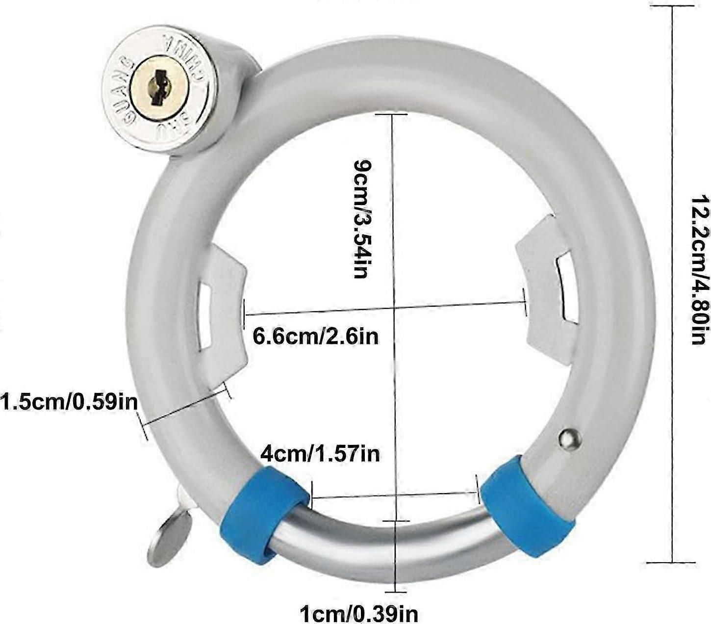 Bicycle lock, heavyduty antitheft security locks, brake locks for security discs, multifunctional round podlock, weatherproof construction - Image 5