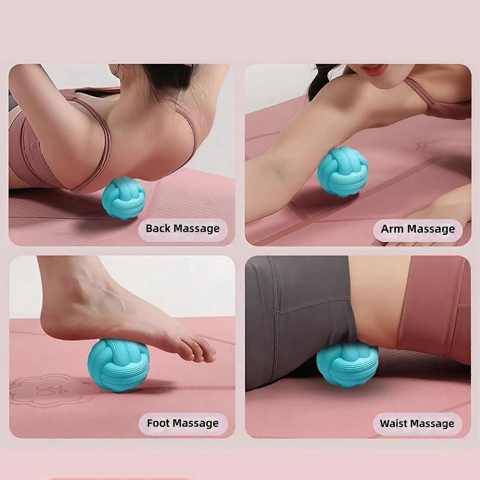Massage Balls for Deep Tissue Muscle Recovery, Trigger Point Therapy Ball for Back, Neck, Shoulder, Foot and Body Relaxation - Blue - Image 5