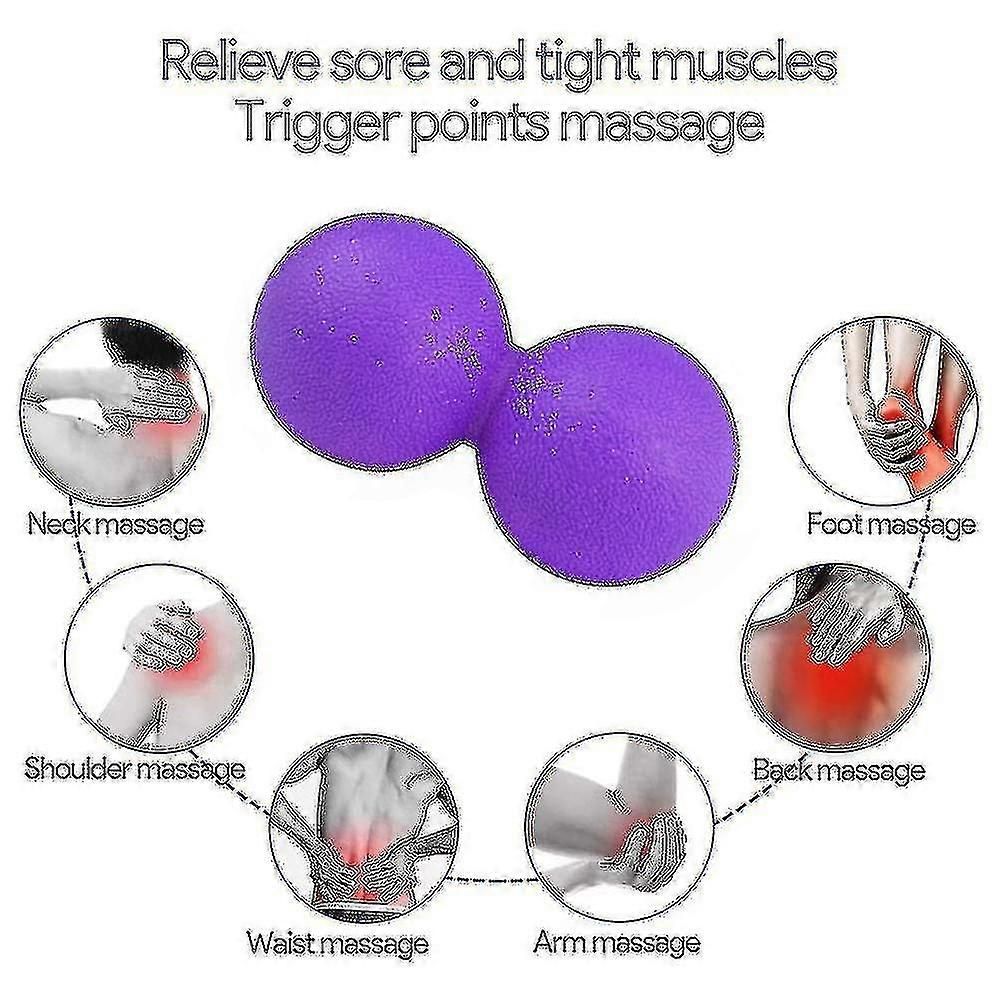 Purple Peanut Massage Ball - Double Lacrosse Massage Ball & Mobility Ball Deep Tissue Massage - Image 5