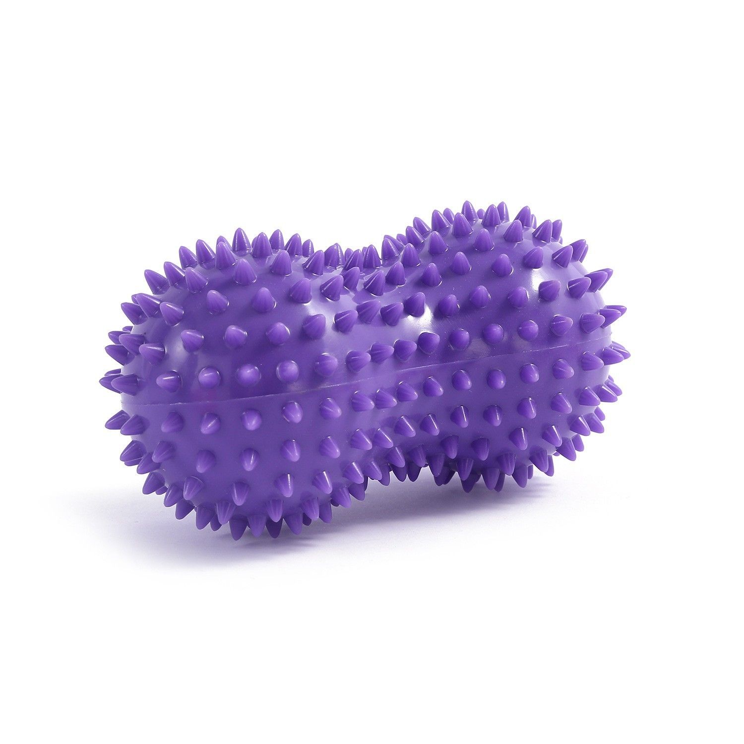 Spiky Peanut Massage Ball Deep Tissue Muscle Roller PVC Foot Massage Ball for Myofascial Release Trigger Point Therapy Yoga Fitness - Purple - Image 1