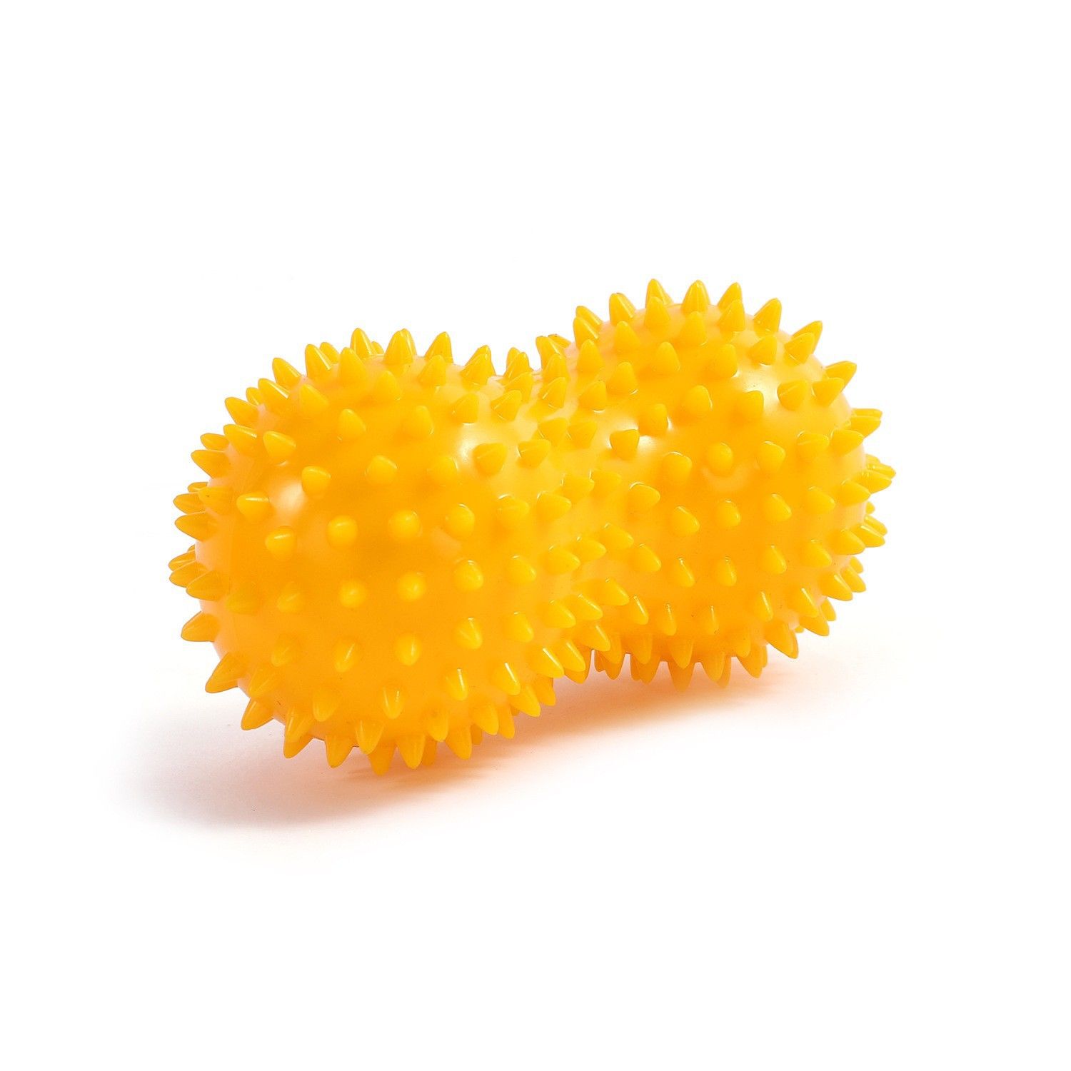 Spiky Peanut Massage Ball Deep Tissue Muscle Roller PVC Foot Massage Ball for Myofascial Release Trigger Point Therapy Yoga Fitness - Yellow - Image 1