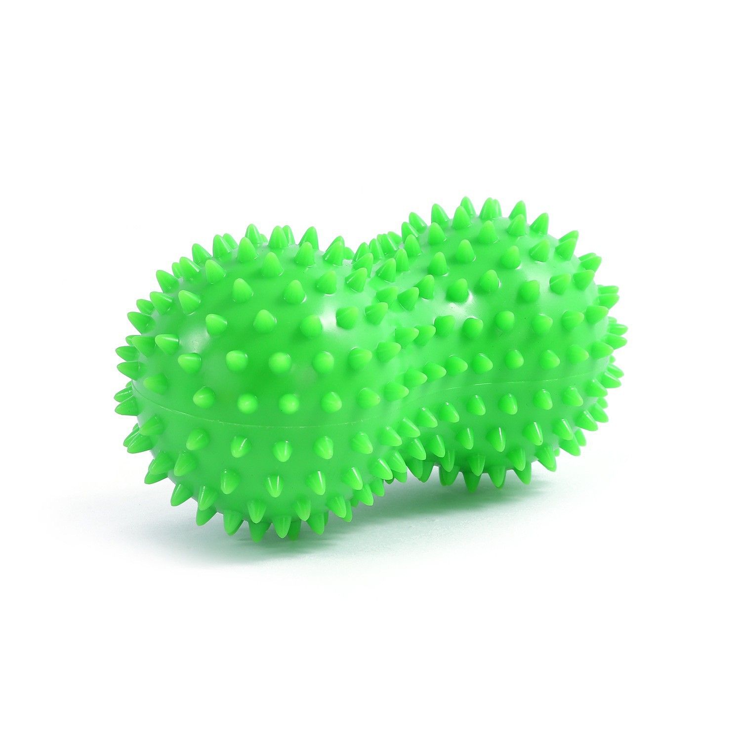 Spiky Peanut Massage Ball Deep Tissue Muscle Roller PVC Foot Massage Ball for Myofascial Release Trigger Point Therapy Yoga Fitness - Green - Image 1