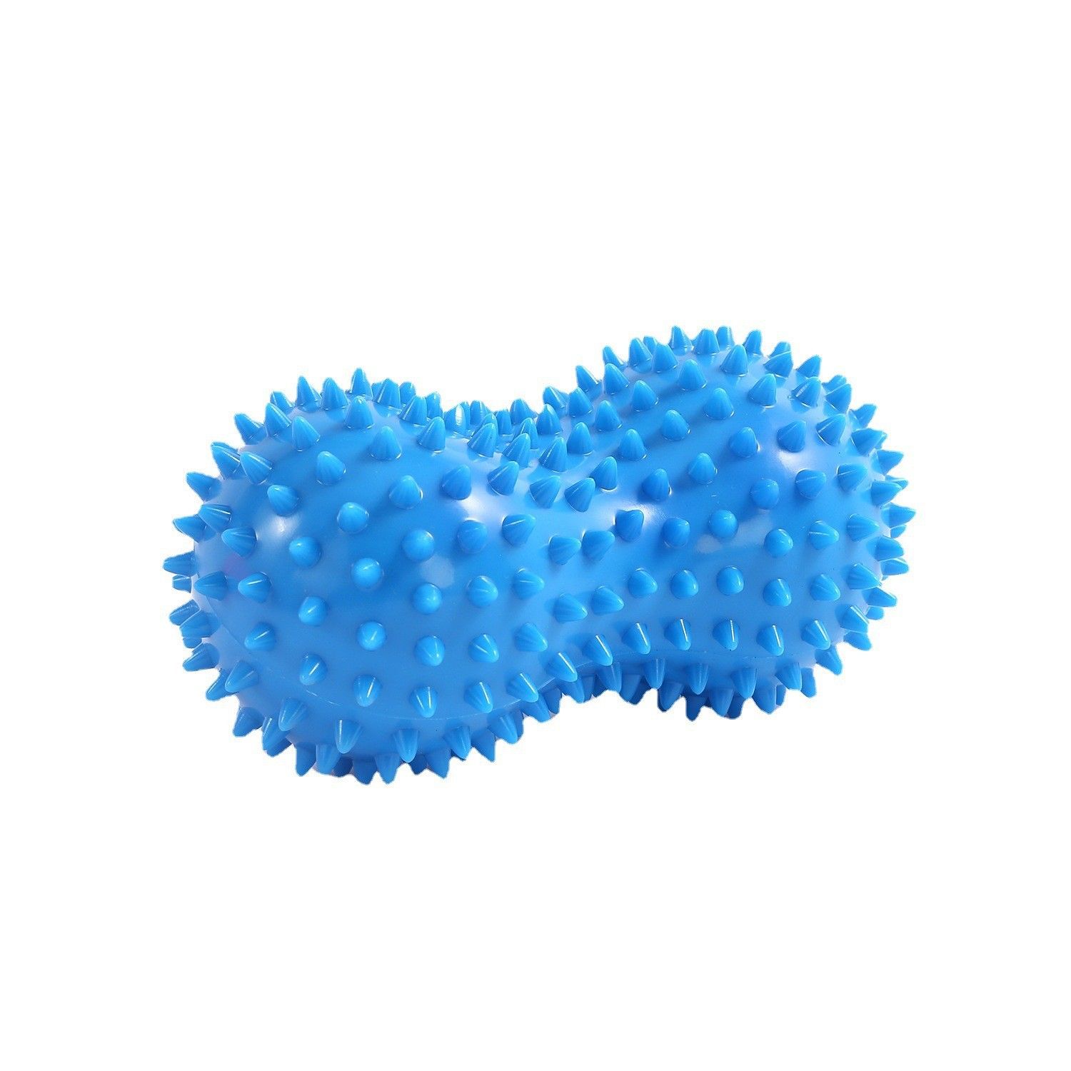 Spiky Peanut Massage Ball Deep Tissue Muscle Roller PVC Foot Massage Ball for Myofascial Release Trigger Point Therapy Yoga Fitness - Blue - Image 1