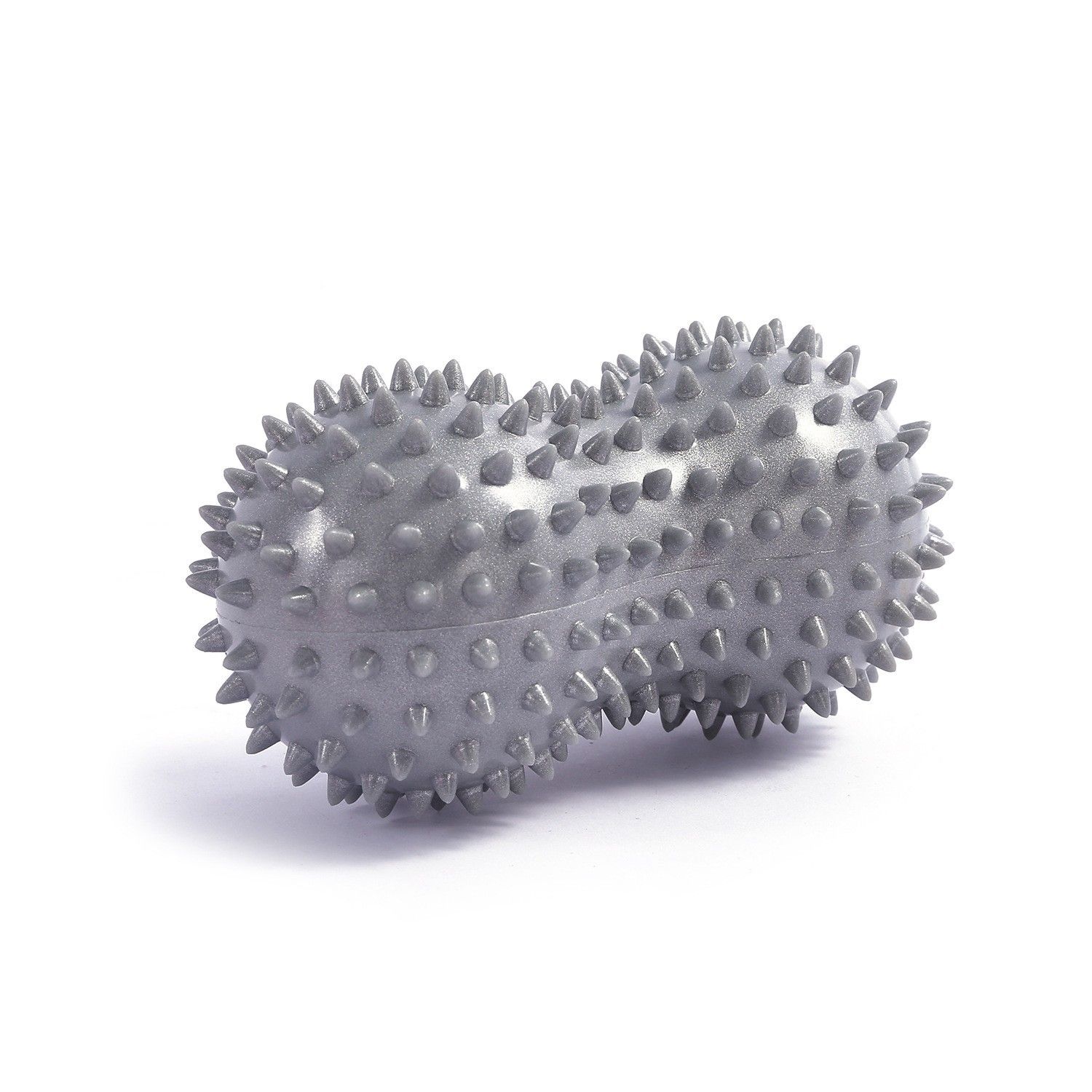 Spiky Peanut Massage Ball Deep Tissue Muscle Roller PVC Foot Massage Ball for Myofascial Release Trigger Point Therapy Yoga Fitness - Gray - Image 1
