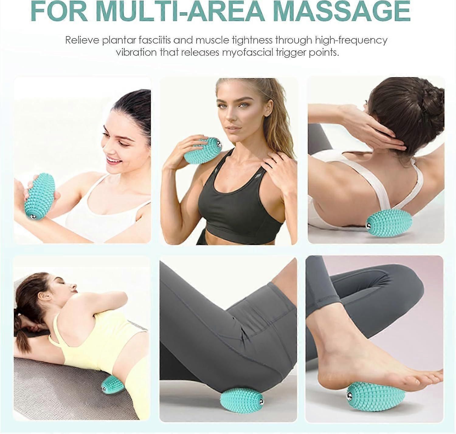 Vibrating Massage Ball for Muscle Recovery, Silicone Myofascial Massage Ball - Image 5