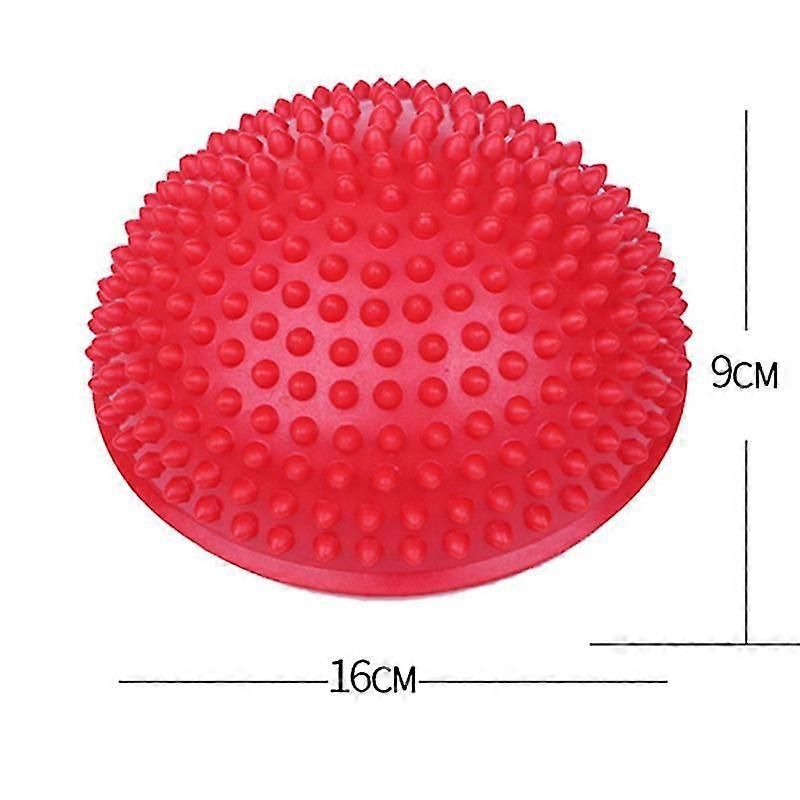 Semi-circular Massage Ball, Hedgehog Ball Yoga Massage Ball For Balance Training, (red) - Image 2