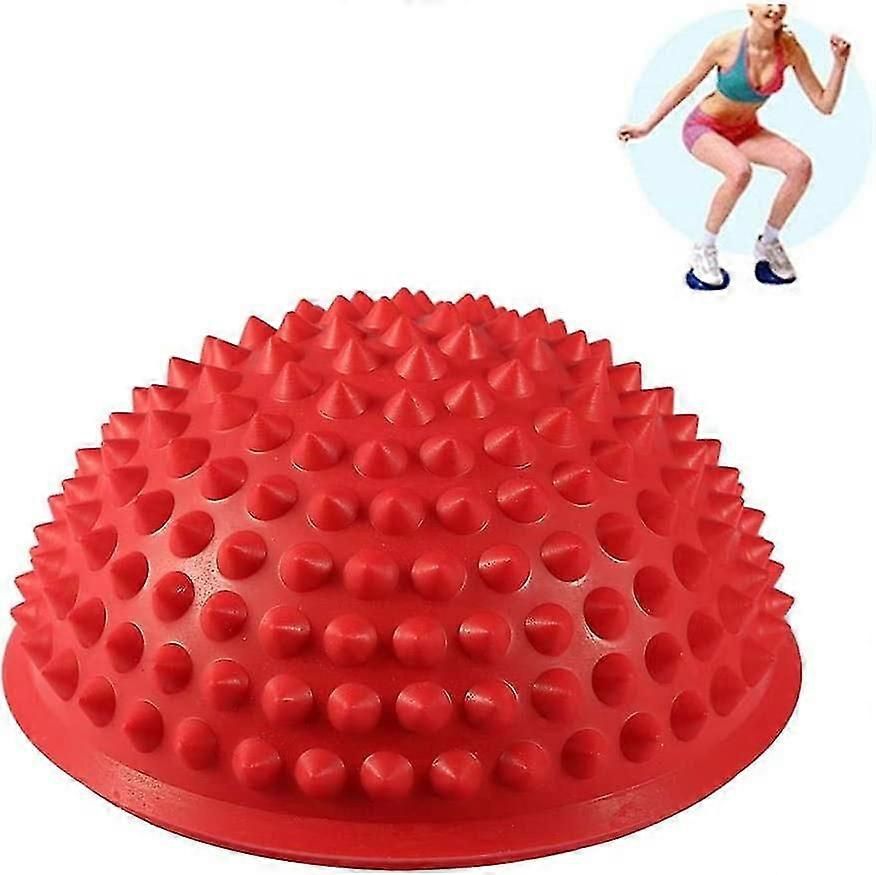 Semi-circular Massage Ball, Hedgehog Ball Yoga Massage Ball For Balance Training, (red) - Image 3