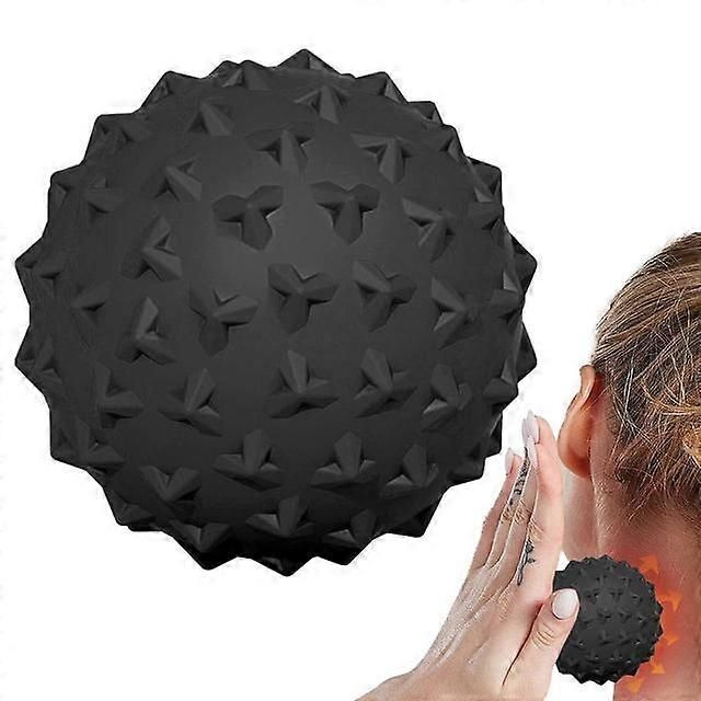 TPE Massage Ball for Deep Tissue Muscle Massage, Trigger Point Therapy, Yoga, Fitness and Muscle Recovery - Black - Image 1