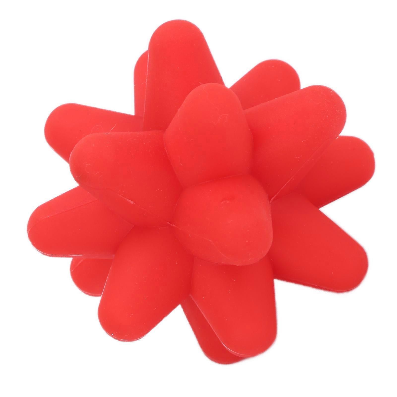 2Pcs Yoga Fitness Muscle Relaxation Hedgehog Massage Ball Portable Acupoint Fascia Massage Ball - Red - Image 3