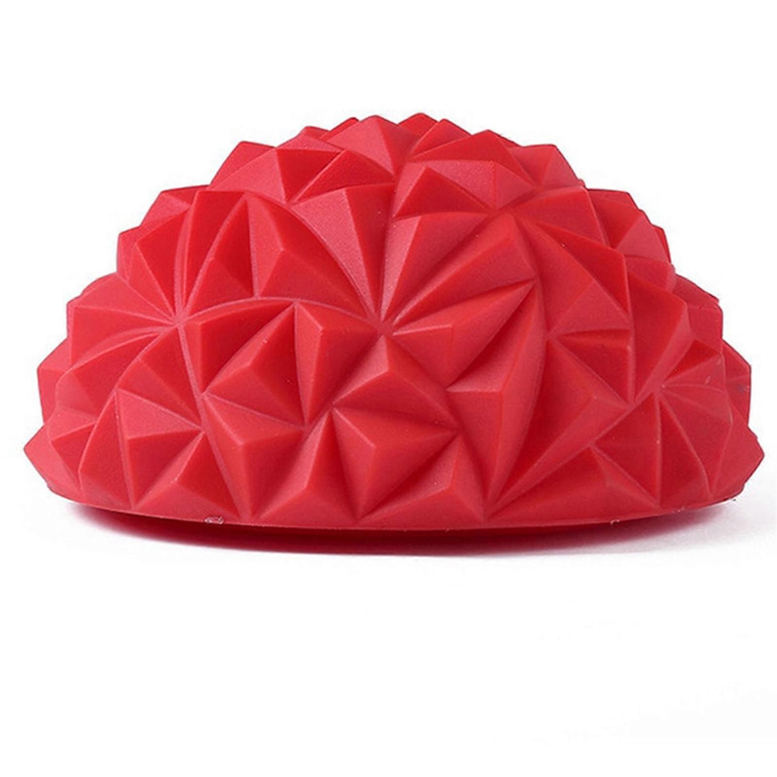 Yoga Hemisphere Massager Pointed Massage Ball Decompression Yoga Massager Exercise Ball Soft and Comfortable - Red - Image 2