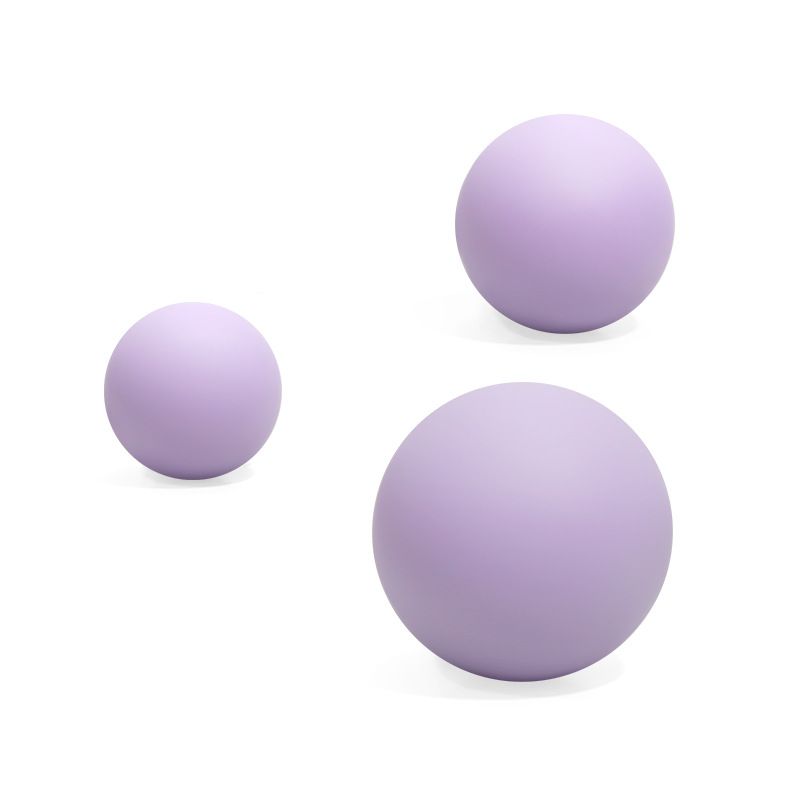 3Pcs Massage Balls Back Massage Equipment Yoga Balls for Women Training Yoga - Purple - Image 1