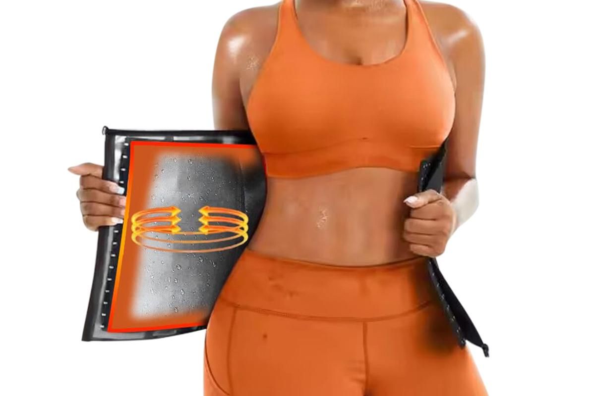 Women's Workout Waist Trainer - 3-Row Hook & Zip Slimming Belt for Yoga & Fitness - Silver & L - Image 4