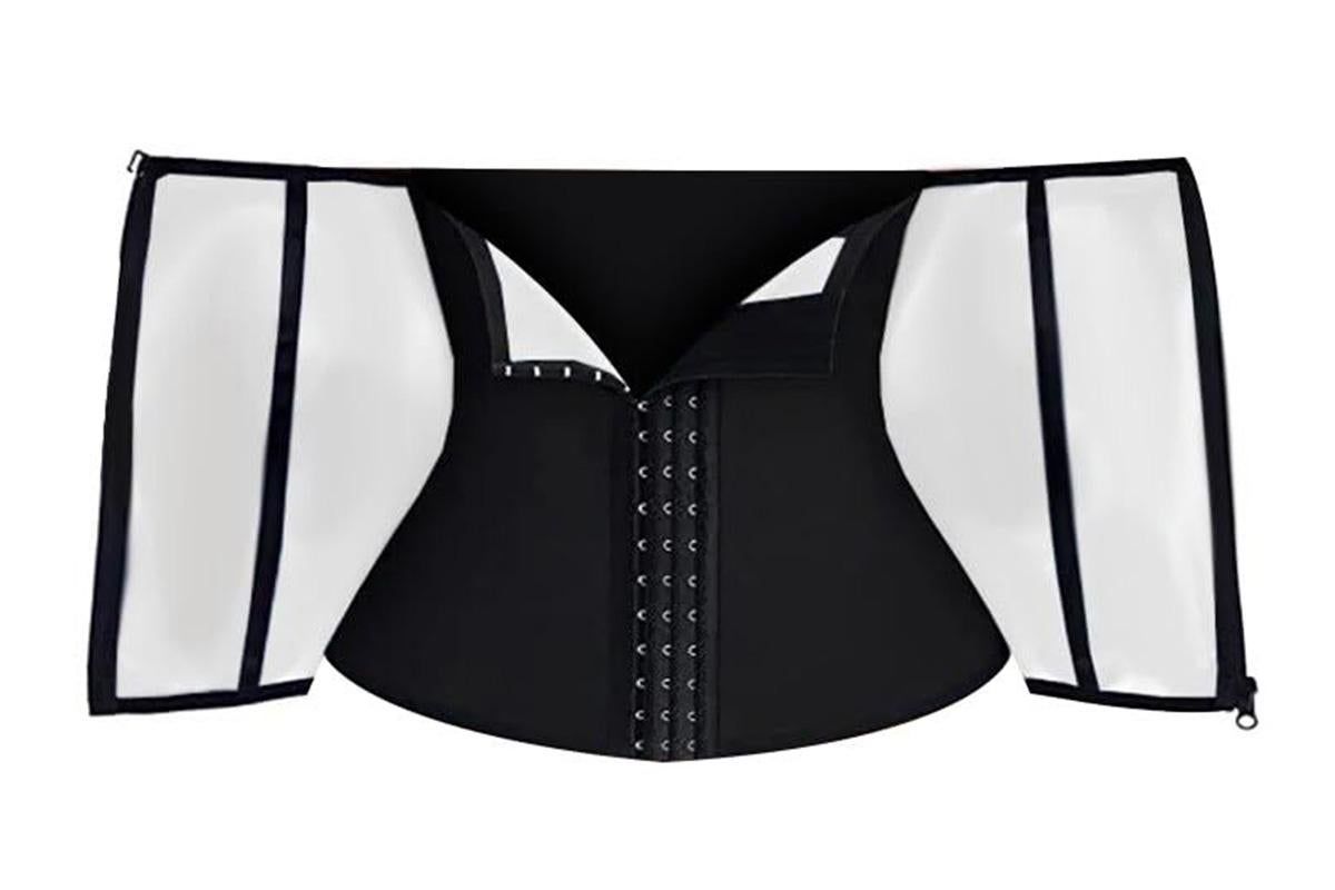 Women's Workout Waist Trainer - 3-Row Hook & Zip Slimming Belt for Yoga & Fitness - Silver & 3XL - Image 2