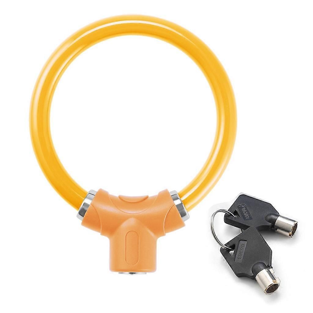 Rings Shape Bicycles Antitheft Lock High Security Mountain Bicycles Lock - Orange - Image 1