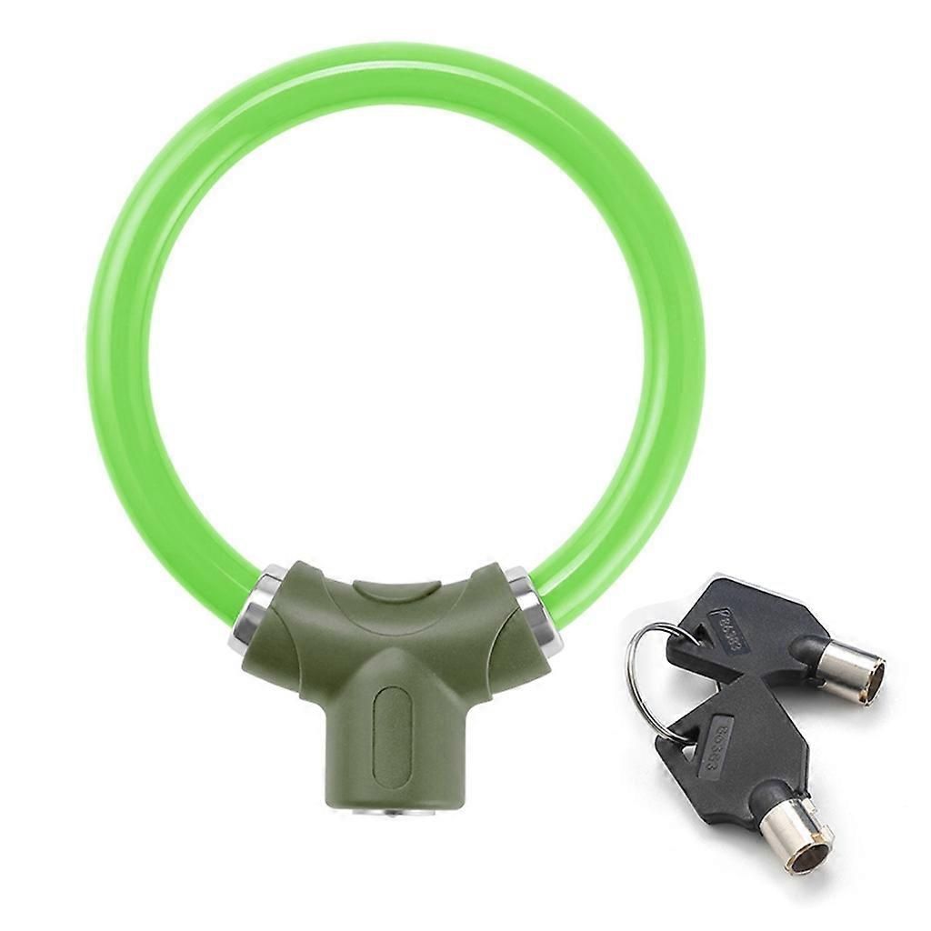 Rings Shape Bicycles Antitheft Lock High Security Mountain Bicycles Lock - Green - Image 1