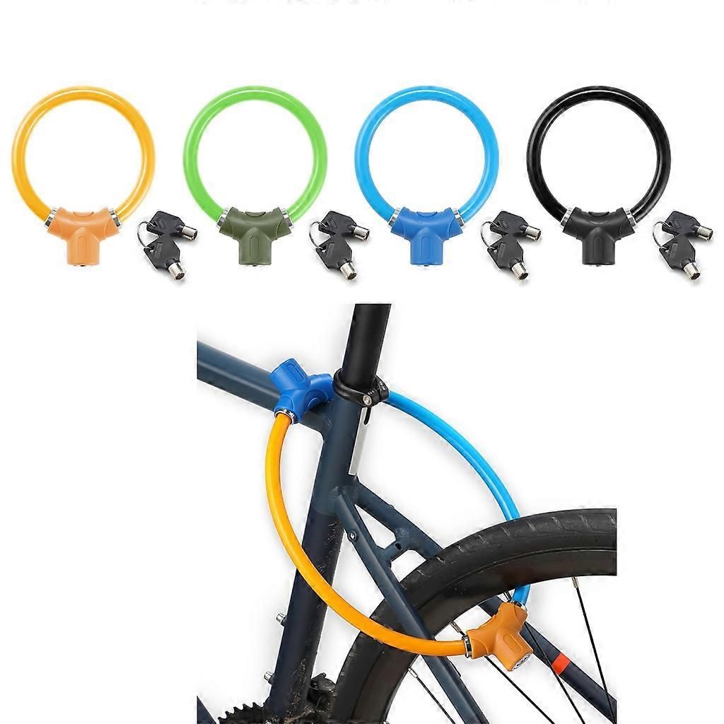 Rings Shape Bicycles Antitheft Lock High Security Mountain Bicycles Lock - Green - Image 2