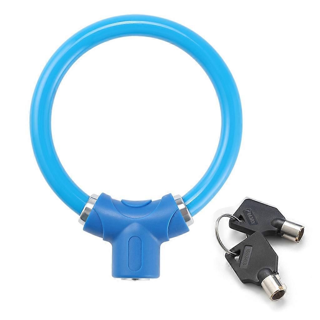 Rings Shape Bicycles Antitheft Lock High Security Mountain Bicycles Lock - Blue - Image 1