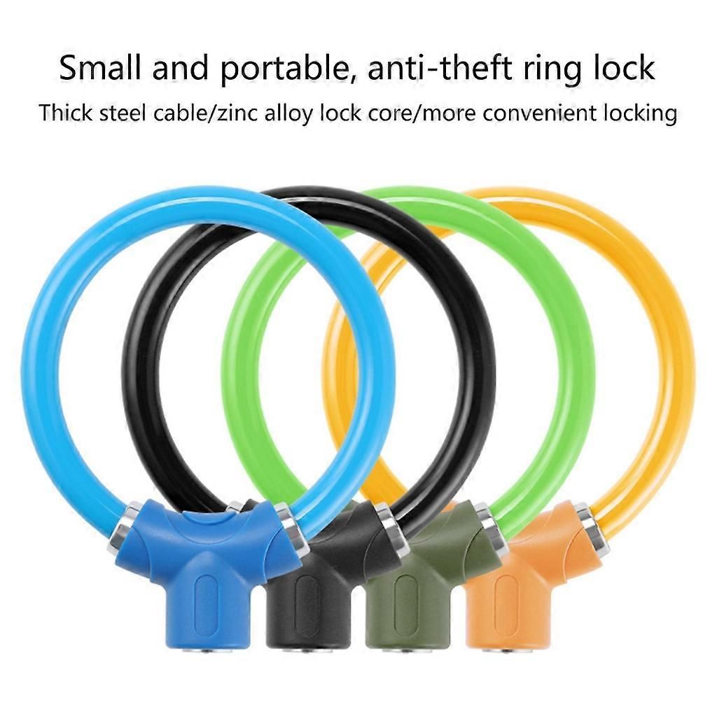 Rings Shape Bicycles Antitheft Lock High Security Mountain Bicycles Lock - Blue - Image 5