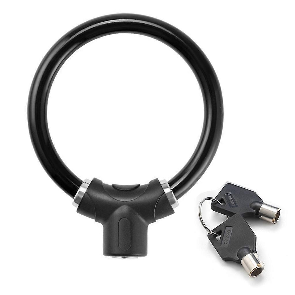 Rings Shape Bicycles Antitheft Lock High Security Mountain Bicycles Lock - Black - Image 1