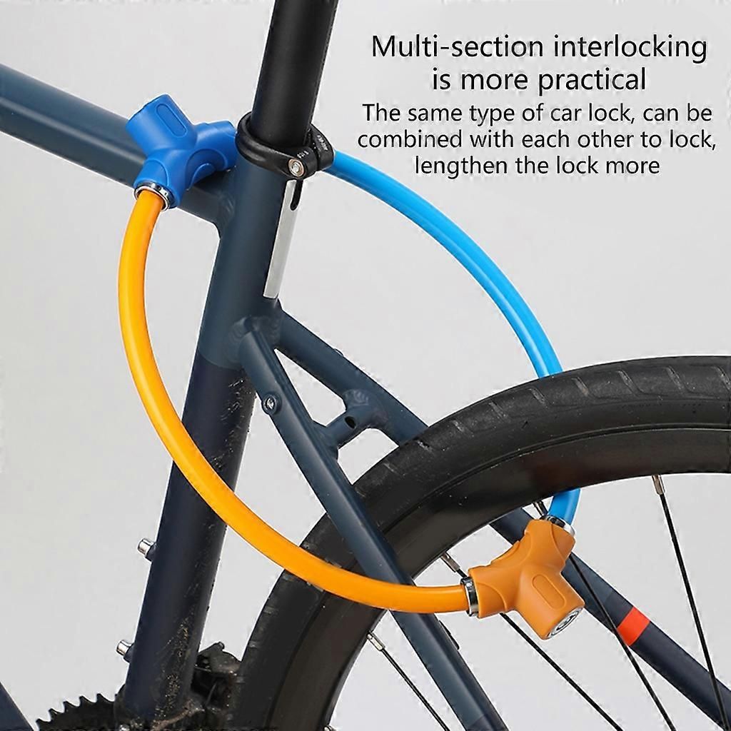 Rings Shape Bicycles Antitheft Lock High Security Mountain Bicycles Lock - Black - Image 3