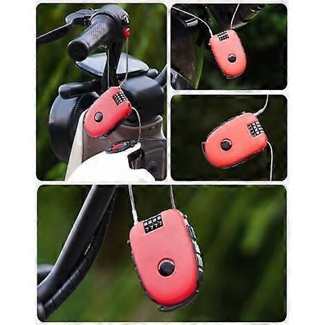 Bike Lock, Bicycle Lock, Cable Lock, Stroller Lock with 70cm Retractable Cable for Bicycles, Skis, Snowboards and Strollers - Image 5