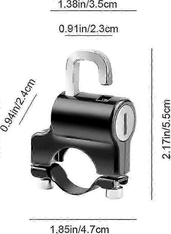 Bicycle Lock Aluminum Alloy Helmet Lock Portable Motorcycle Lock For Motorcycles Cars Bicycles - Image 2