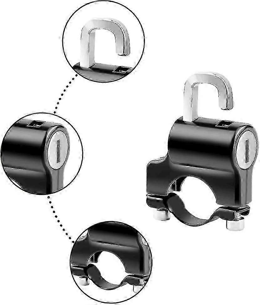 Bicycle Lock Aluminum Alloy Helmet Lock Portable Motorcycle Lock For Motorcycles Cars Bicycles - Image 3
