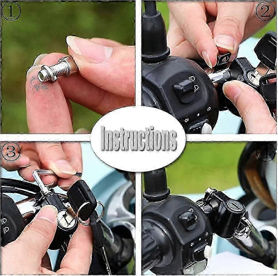 Bicycle Lock Aluminum Alloy Helmet Lock Portable Motorcycle Lock For Motorcycles Cars Bicycles - Image 5