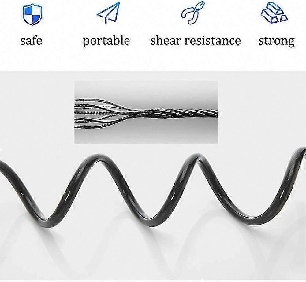Bike Lock,4-Digit Password Bicycle Lock Portable Anti Theft Bike Password Lock for Bicycles, Motorbike, Electric Bicycles (Black) - Image 3