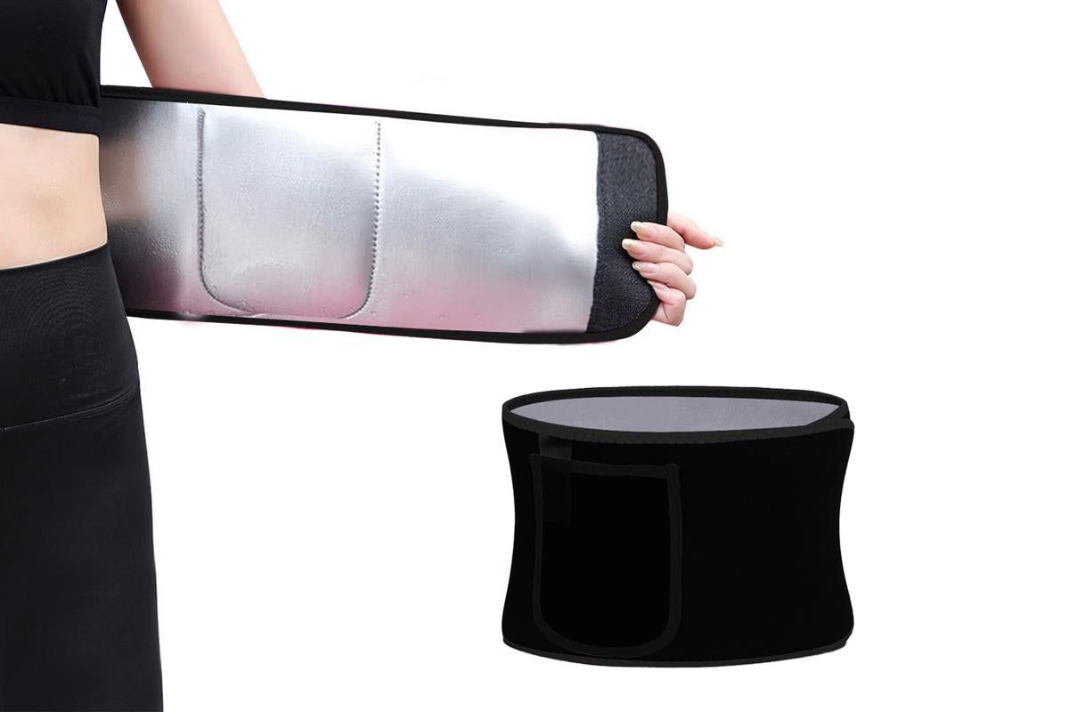 Women Waist Trainer Sweat Band Sport Waist Shaper Belt -Black - Image 1