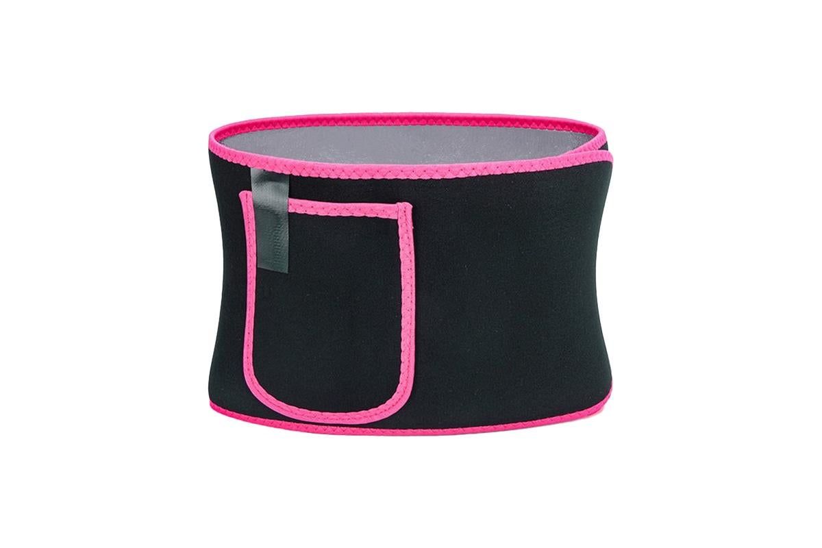 Women Waist Trainer Sweat Band Sport Waist Shaper Belt -Pink - Image 2