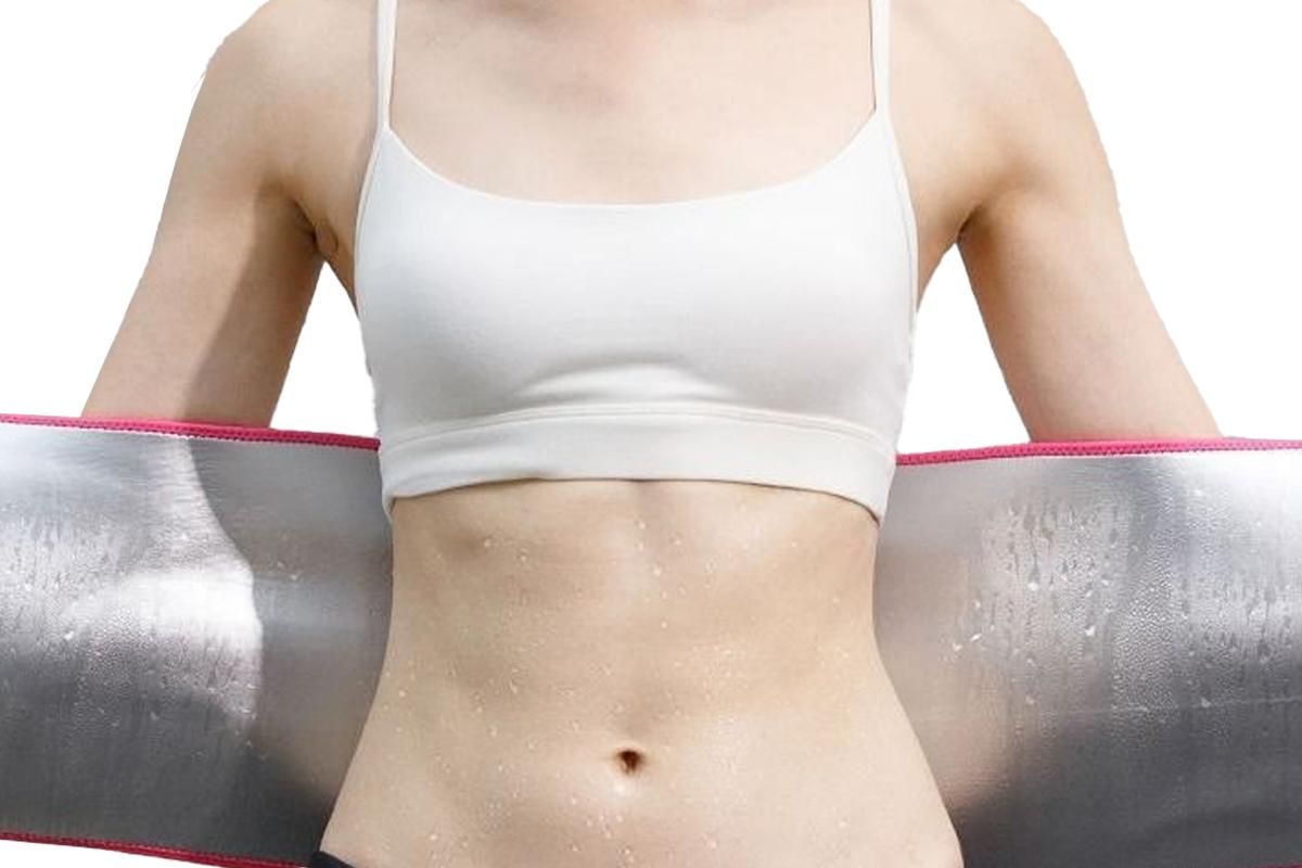 Women Waist Trainer Sweat Band Sport Waist Shaper Belt -Pink - Image 3