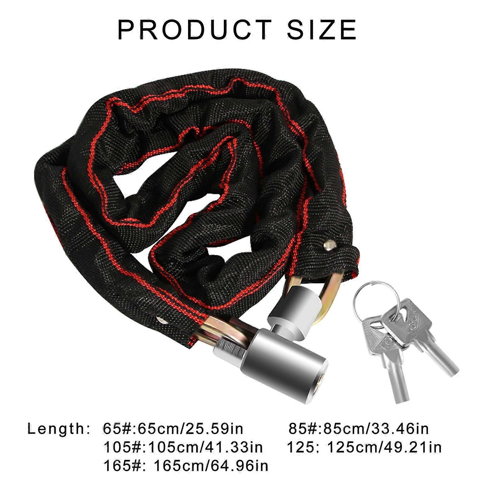 Bicycles Lock Heavy Duty Cycling Locks for Cycle, Motorcycle, Bicycles Locks High Security Bike Chain Lock with 2 Key Multicolor - 105cm - Image 3