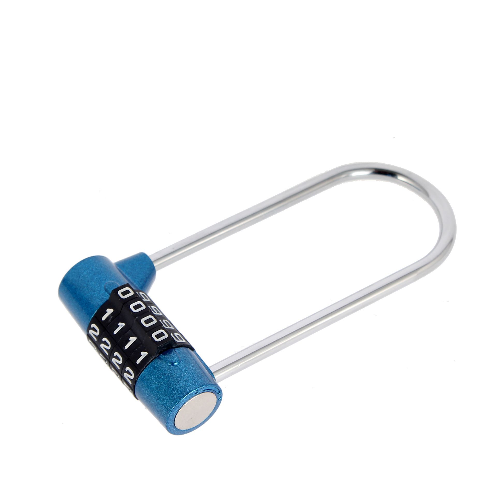 4-Digit Combination Bike U Lock, Keyless Resettable Anti-Theft Security Lock for Bicycle, Motorcycle, Scooter, Gate and Fence - Image 1