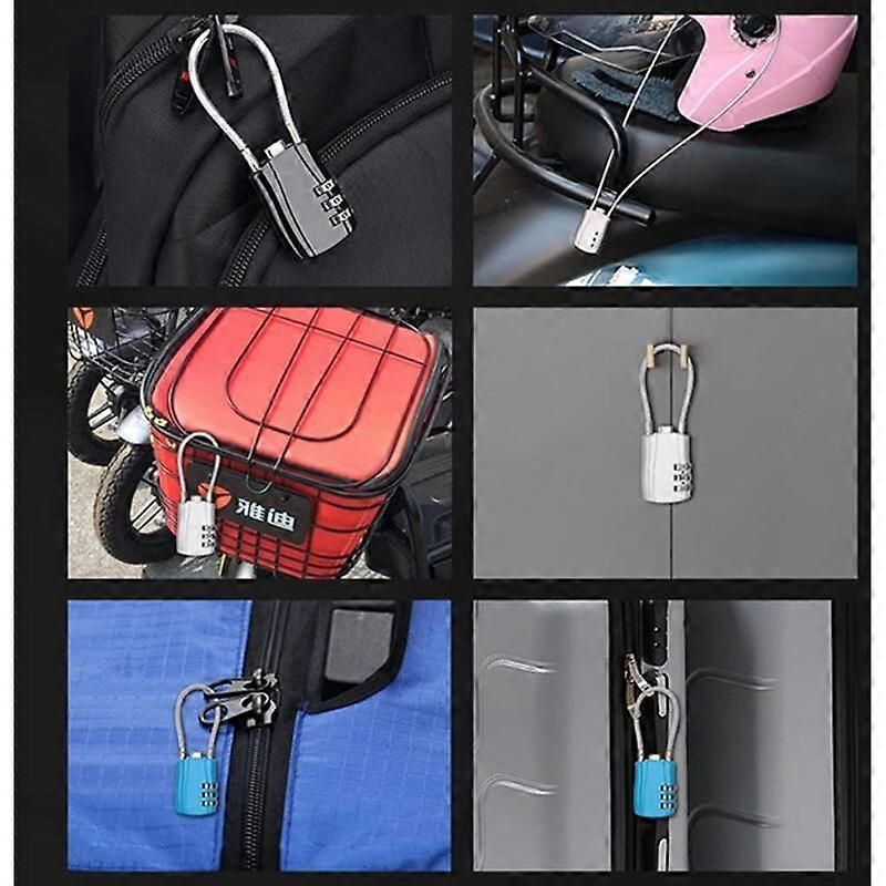 Cable Lock, Retractable Cable Lock, Digital Combination Lock, Bicycle Helmet Lock, Combination Cable Lock, Bicycle Cable Lock, Number Cable Lock, Comb - Image 4