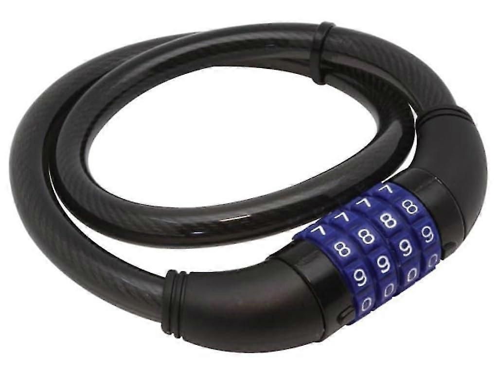 4-Digit Bicycle Lock, 12 mm Steel Cable, Bicycle Security Lock - Image 1