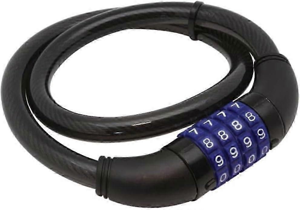 4-Digit Bicycle Lock, 12 mm Steel Cable, Bicycle Security Lock - Image 2