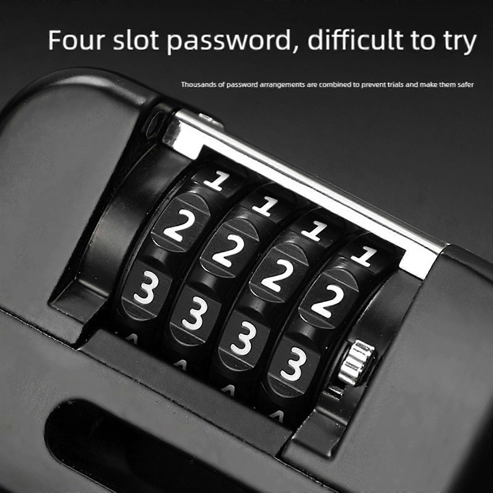4-Digit Combination Disc Brake Lock, Portable Anti-Theft Security Lock for Motorcycle, Bicycle and Scooter - Black - Image 5