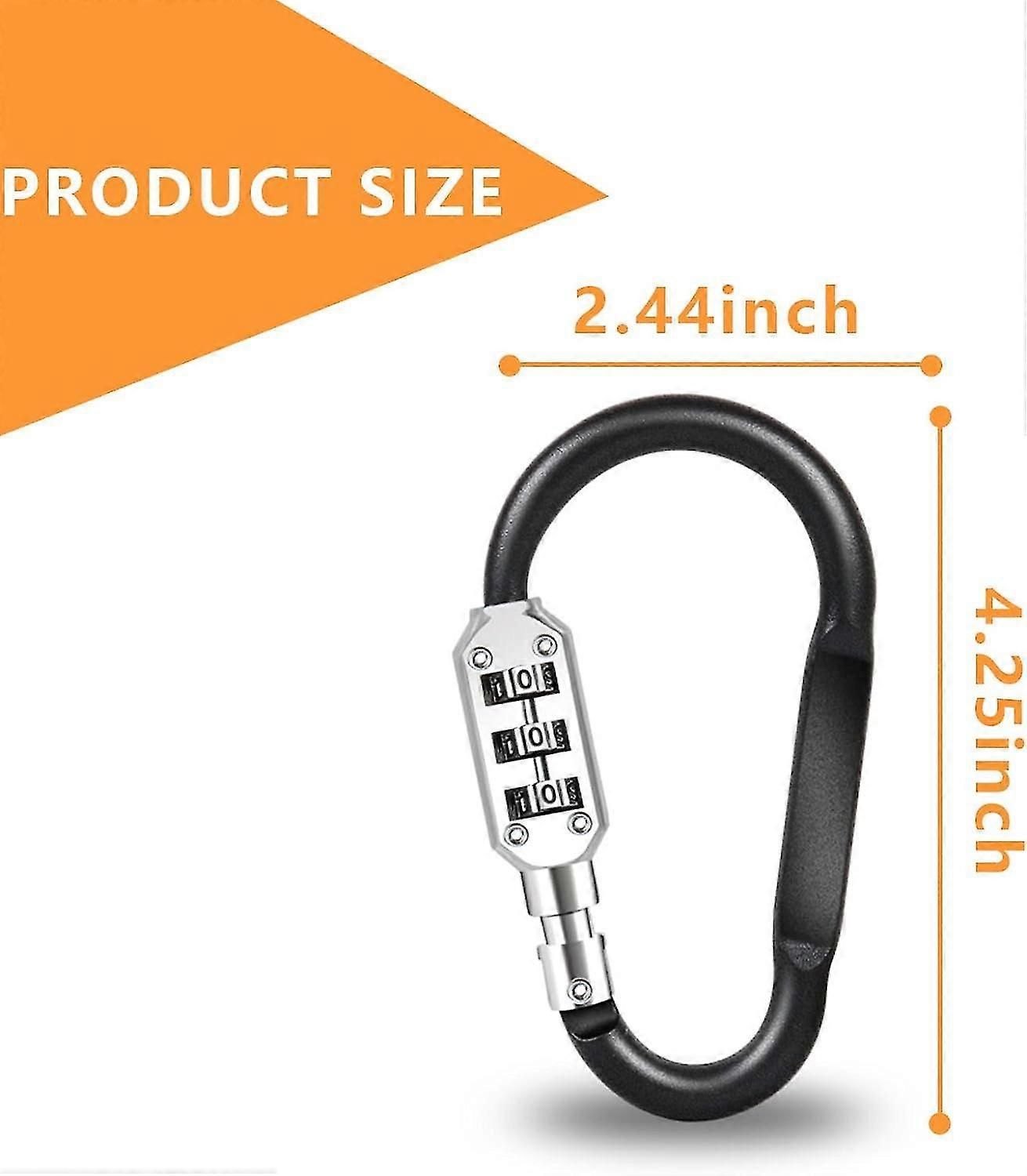 Bike Lock Cable 3 Digit Resettable Combination Cable Lock, Portable Bicycle Code Lock For Outdoor, Small Security Bicycle Lock , For Bike,black - Image 2