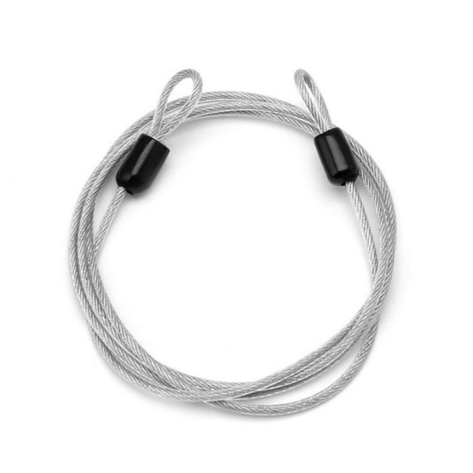 Widely Used Bicycle Lock Double Head Ring Design Anti-theft Security Bicycle Lock Rope for Bike - Gray - Image 1