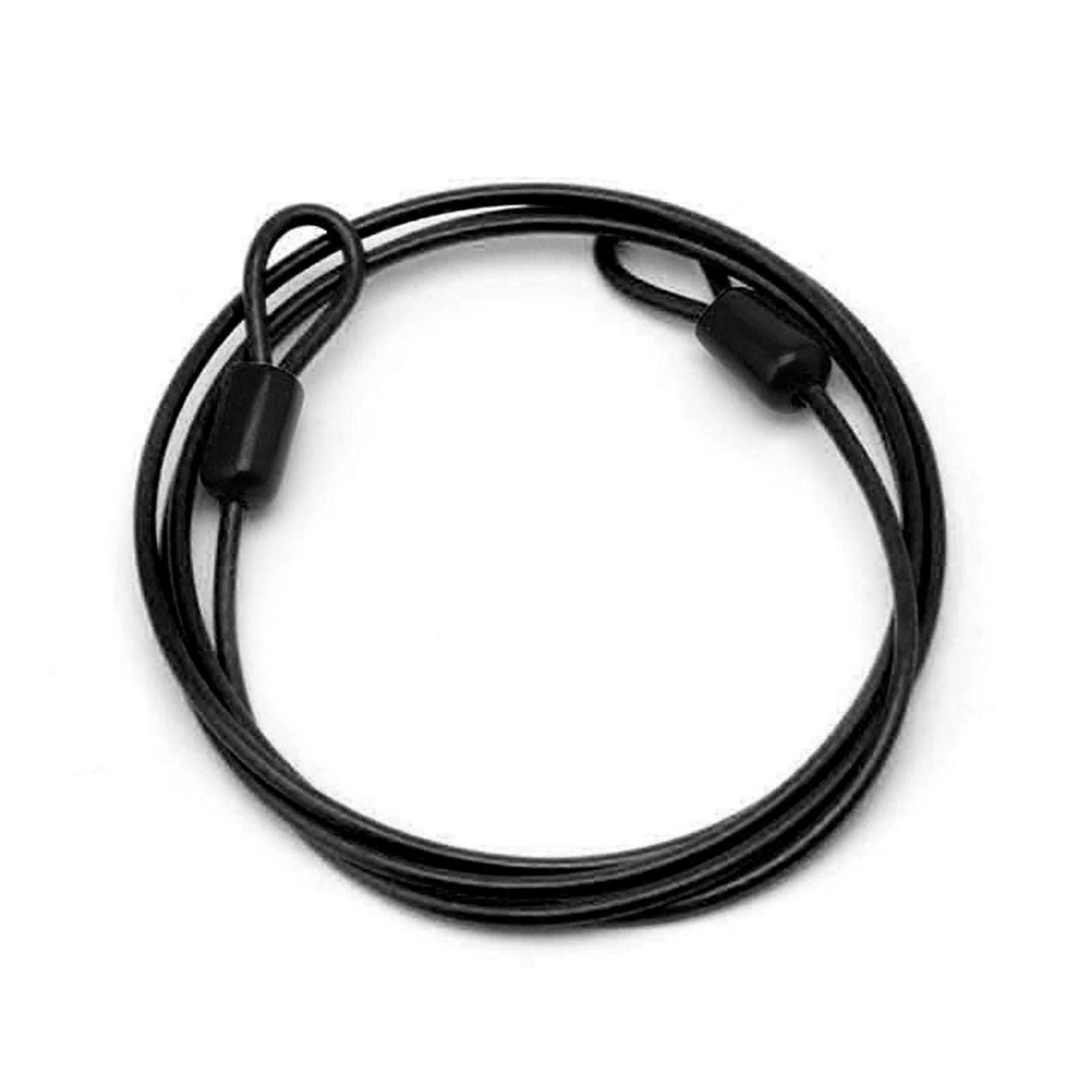 Widely Used Bicycle Lock Double Head Ring Design Anti-theft Security Bicycle Lock Rope for Bike - Black - Image 1