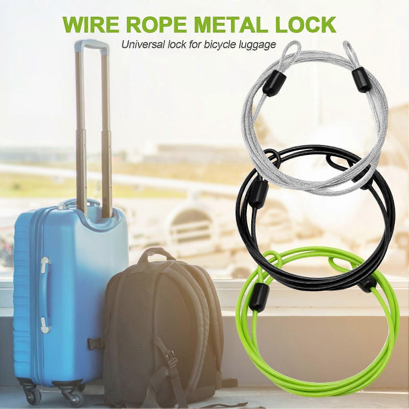 Widely Used Bicycle Lock Double Head Ring Design Anti-theft Security Bicycle Lock Rope for Bike - Black - Image 2